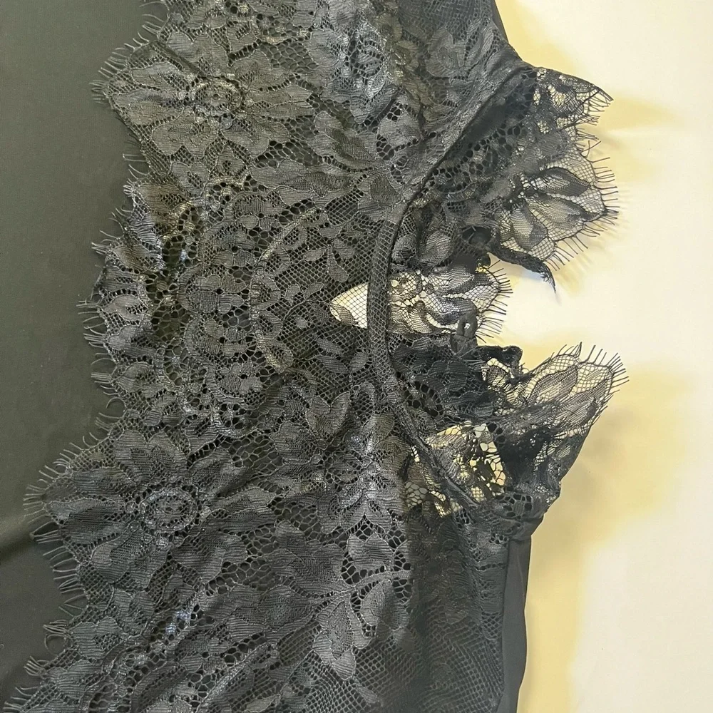 Anne Klein Black Lace Blouse - Picture 2 of 7